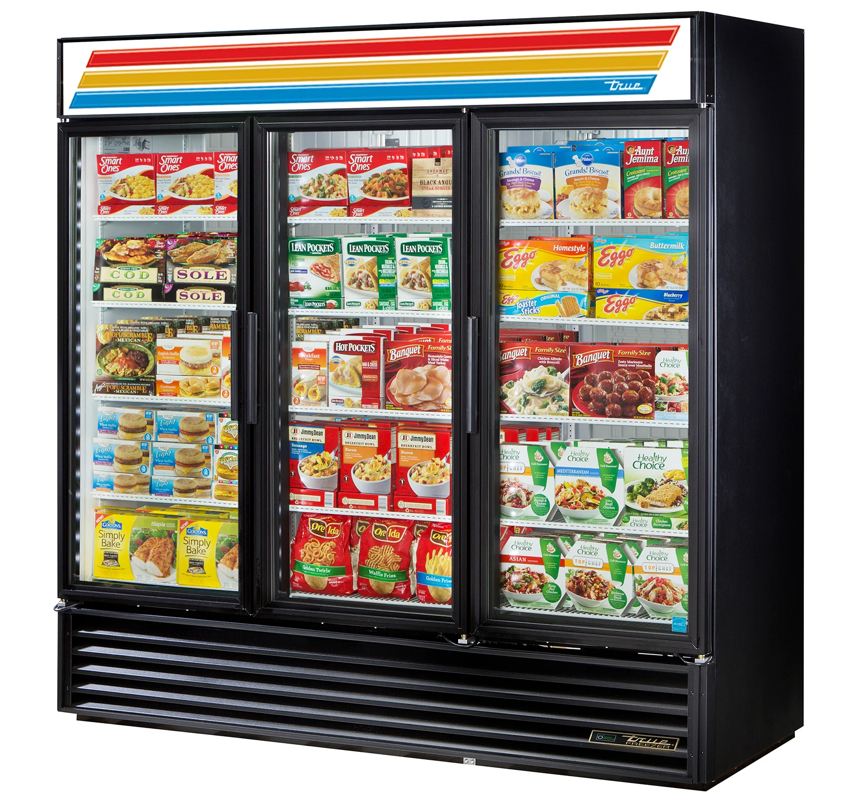 True GDM-72F-HC~TSL01 White 3 Glass Swing Door Merchandiser Freezer 78" – 72 Cu. Ft. – 115/208-230V - Image 8