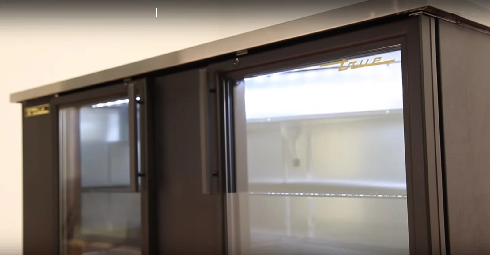 True TBB-3G-S-HC-LD Stainless Steel 2 Glass Swing Door Back Bar Refrigerator 69" - Holds (112) 6-Packs or (3) Half Barrels - 115v - Image 3