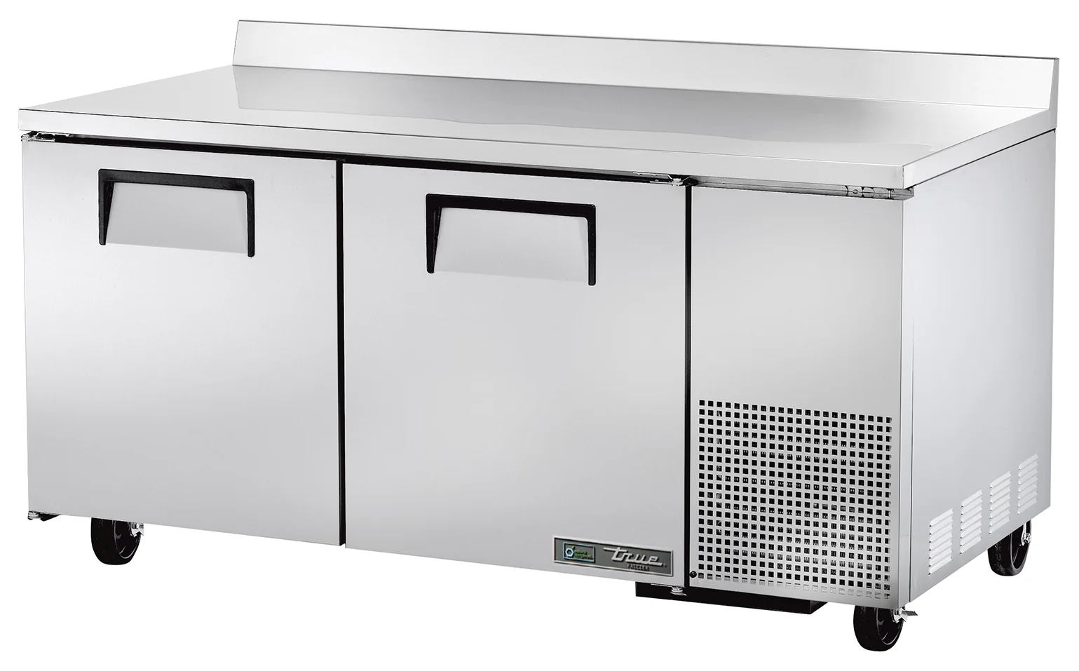 True TWT-67F-HC 2-Section 2 Solid Door Extra Deep Worktop Freezer 67" - 115v