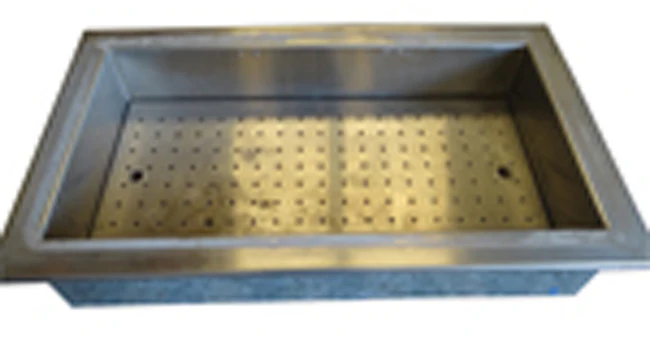 Used Restaurant Equipment - Delfield N8043 Drop In Ice-Cooled Cold Pan Food Well 43" - Three (3) Pan Capacity