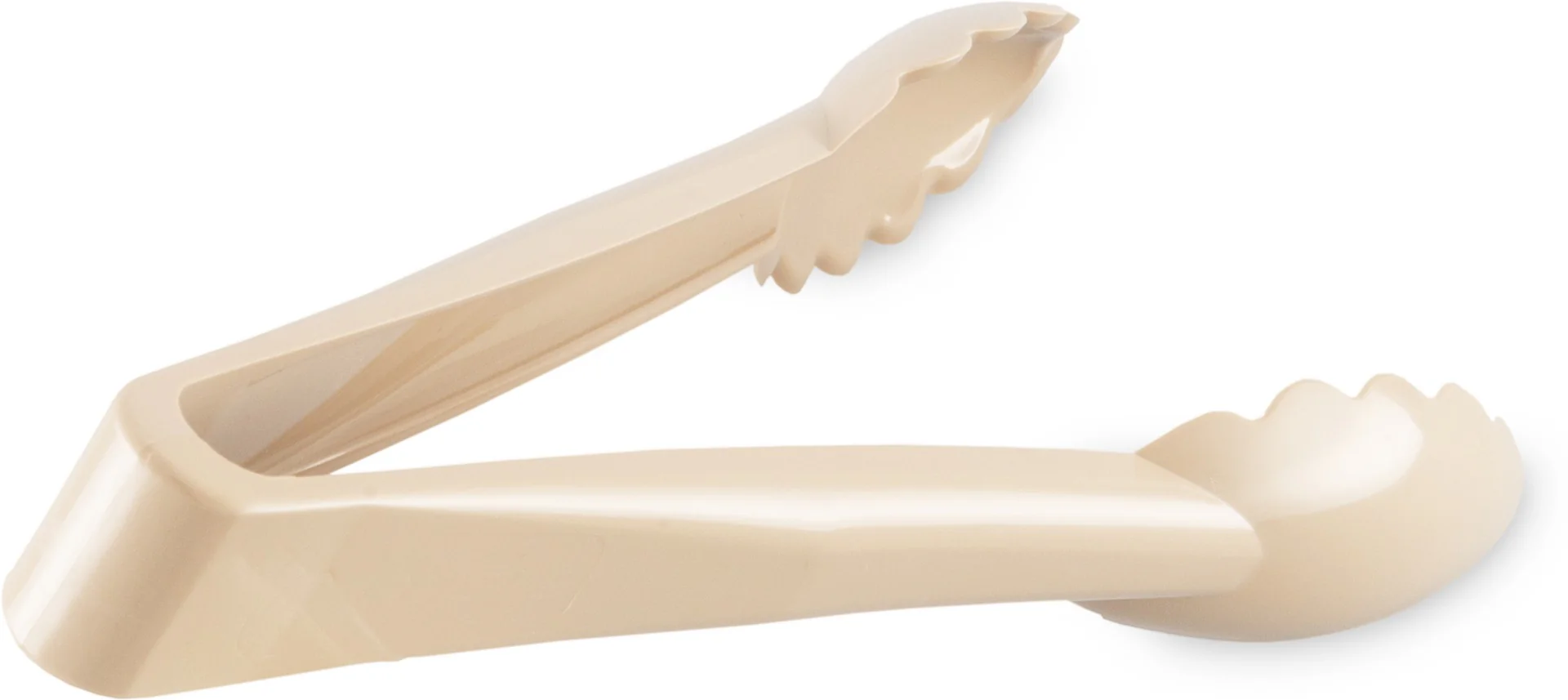 Carlisle 470906 Carly 1-Piece Plastic Scalloped Utility Tongs 9" - Beige - Image 9