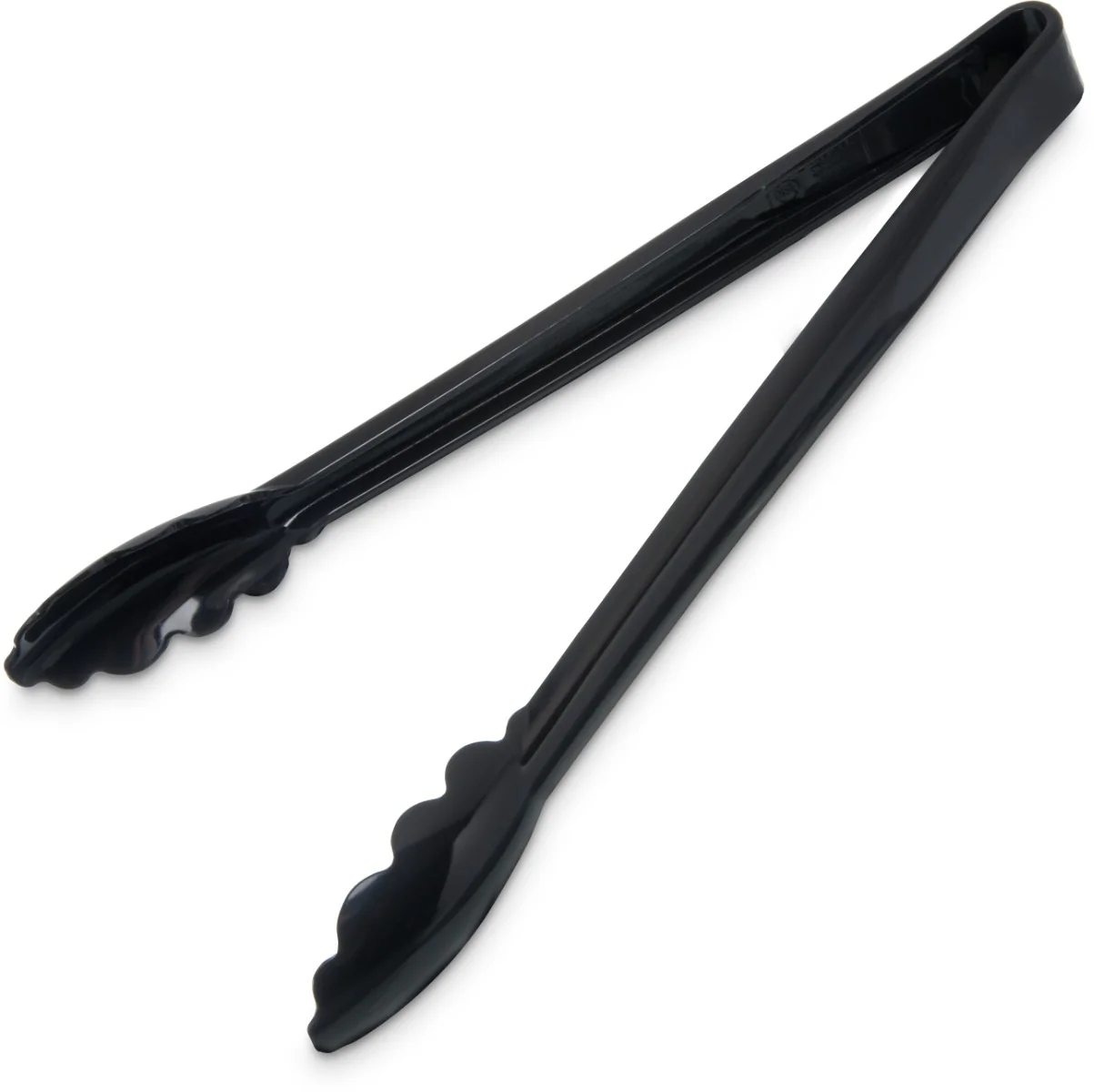 Carlisle 471203 Carly 1-Piece Plastic Scalloped Utility Tongs 12" - Black - Image 6