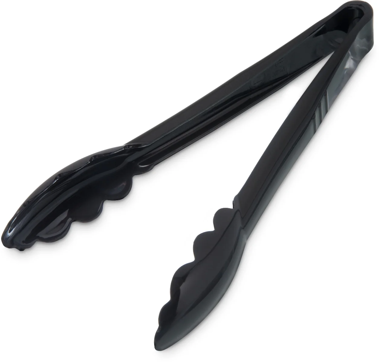Carlisle 470903 Carly 1-Piece Plastic Scalloped Utility Tongs 9" - Black - Image 8