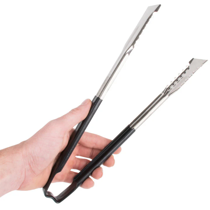 Vollrath 4791220 Jacob's Pride 1-Piece Stainless Steel VersaGrip Tongs with Color-Coded Kool-Touch Handle 12" - Black - Image 5