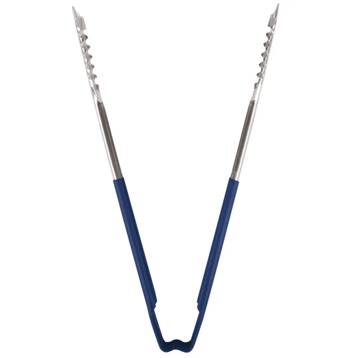 Vollrath 4791230 Jacob's Pride 1-Piece Stainless Steel VersaGrip Tongs with Color-Coded Kool-Touch Handle 12" - Blue - Image 3