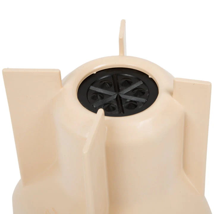 Vollrath 2803-18 Traex Batter Boss Plastic Portion Control Pancake / Waffle Batter Dispenser with Legs 48 oz. - Almond - Image 4