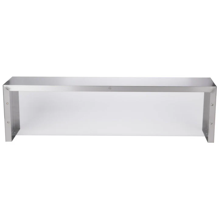 Vollrath 38053 ServeWell Stainless Steel Single-Deck Overshelf with Acrylic Panel Cafeteria Breath Guard 46"W x 10"D x 13"H - for Vollrath 3 Well / Pan Hot or Cold Food Tables - Image 5