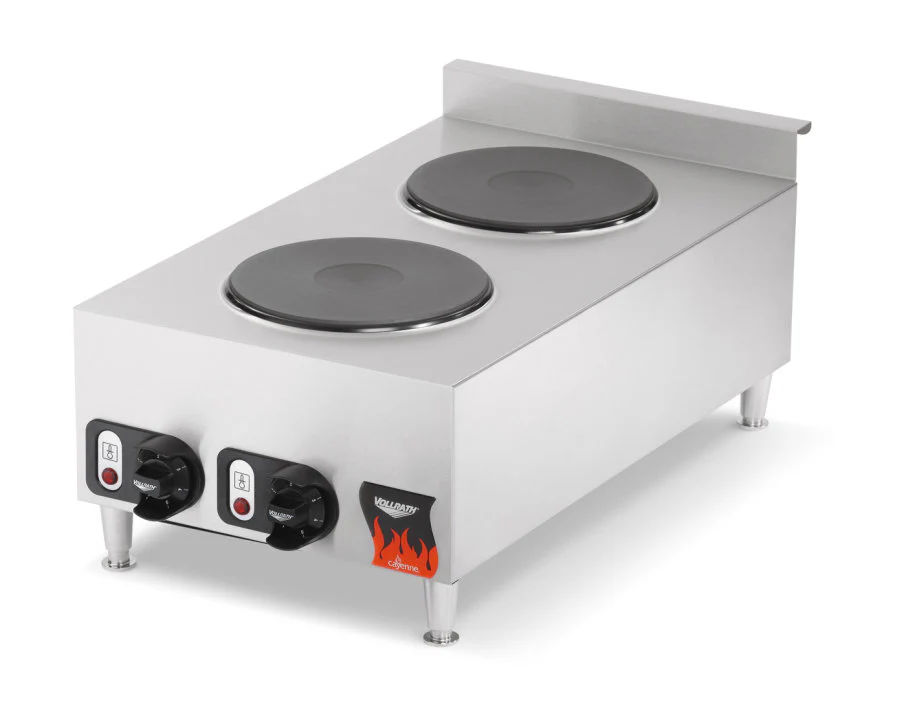 Vollrath 40739 - Electric Hot Plate w/ 2 Plate Burners 15"  - 208-240v