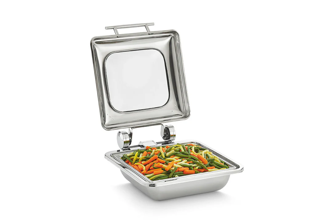 Vollrath 4644020 Mirage 2/3 Size Induction Chafer with Glass Lid and Food Pan 5.6 qt. - Image 3