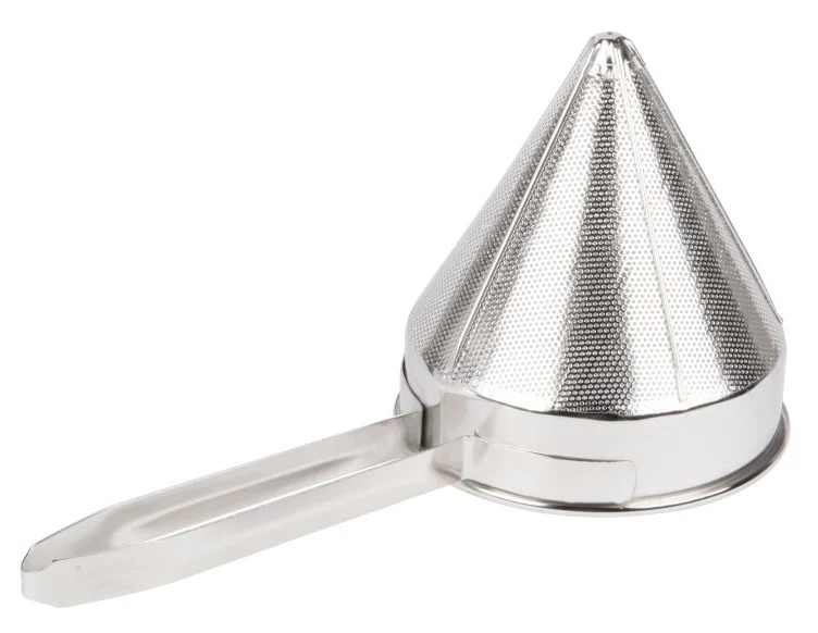 Vollrath 47166 Stainless Steel Fine Mesh China Cap Strainer with 8" dia. X 8" Deep Bowl and 10" Welded Loop Handle - 6/Case - Image 4