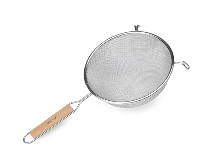 Vollrath 47194 Tinned Wire Medium Single Mesh Strainer with 6-1/4" dia. Bowl and 6" Wood Handle - 12/Case - Image 2