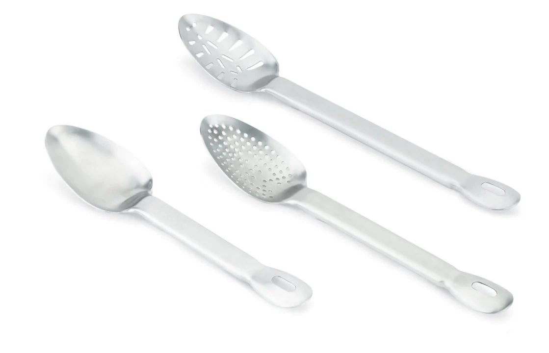 Vollrath 64408 Jacob's Pride One-Piece Heavy Duty Stainless Steel Slotted Basting Spoon 15-1/2" - Image 4
