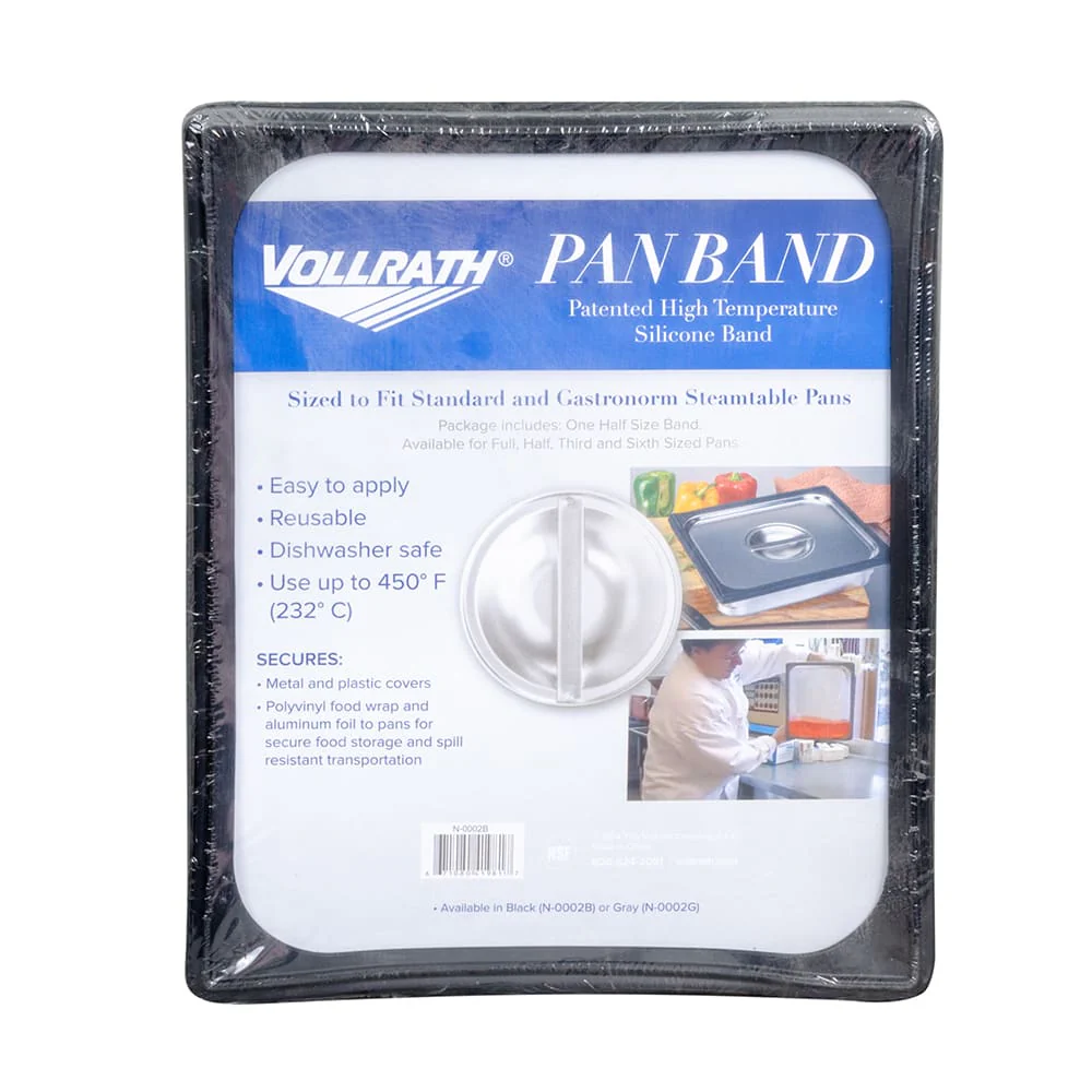 Vollrath N-0002B Silicone Band for Steam Table Pan 1/2 Size Black - Image 2