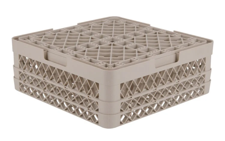 Vollrath TR6BB Traex 25-Compartment Full Size Glass/Stemware Rack with 2 Extenders - Beige - 2/Case - Image 3