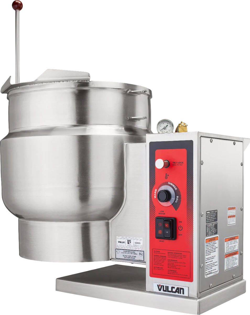 Vulcan K12ETT-7 Countertop Electric 2/3 Steam Jacketed Tilting Kettle 12 Gal. - 208v/3ph, 12 kW - Image 10