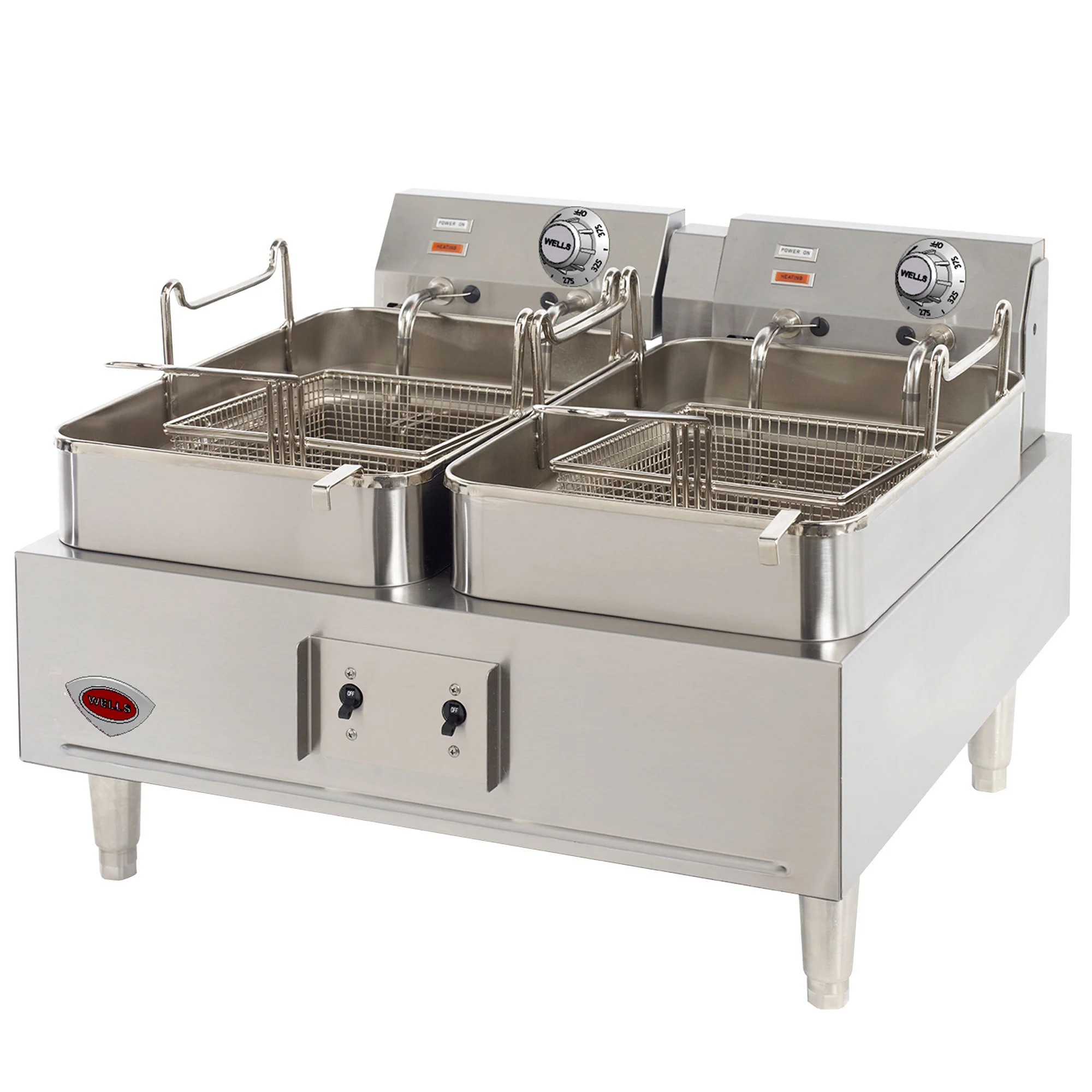 Wells F-30 Countertop Dual Pot Electric Fryer 30 lb. - 208-240v