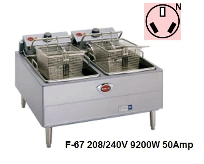 Wells F-30 Countertop Dual Pot Electric Fryer 30 lb. - 208-240v - Image 2