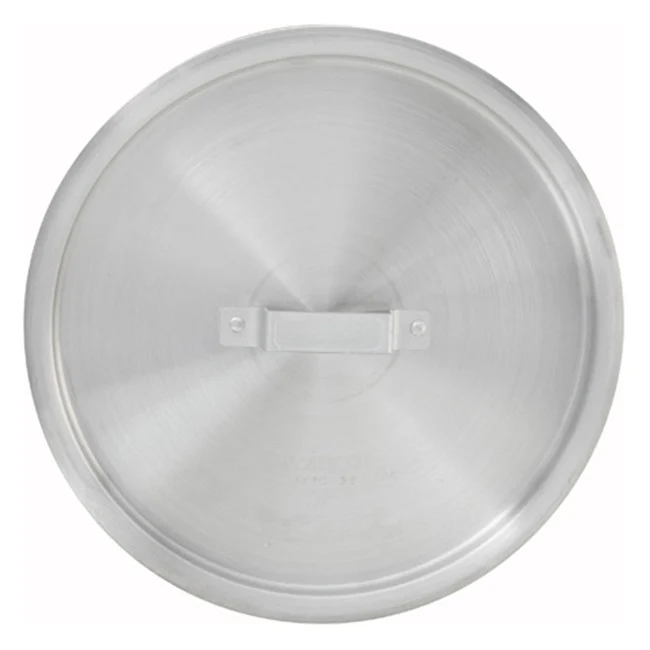 Winco ALPC-50 Elemental Aluminum Sauce Pot / Brazier / Stock Pot Cover 15-7/8" Dia. - for ALST-50, ALST-60, ALB-18, ASSP-34, ALHP-60, ASHP-34, ALBH-18 - Image 3