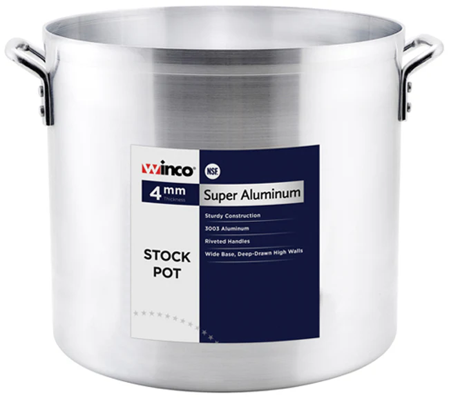Winco ALST-16 Heavyweight Aluminum Stock Pot 16 qt. - Image 3