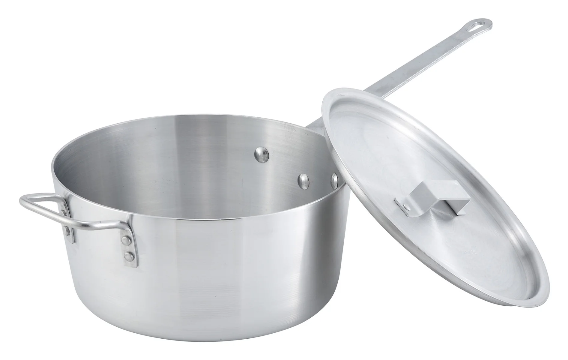 Winco ASP-10C Aluminum Sauce Pan Lid 11-1/2" Dia. - for 10 qt. Pans - Image 2